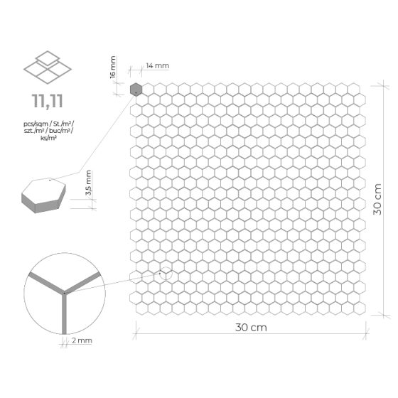 Allumi Gold Hexagon 14